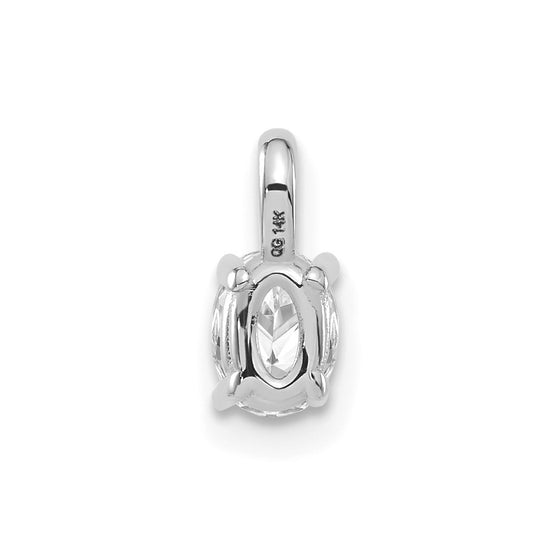 Diamond Oval Solitaire Pendants
