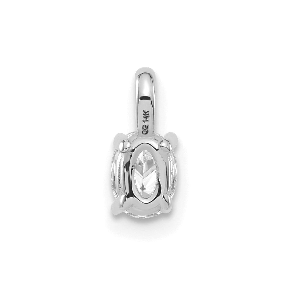 Diamond Oval Solitaire Pendants