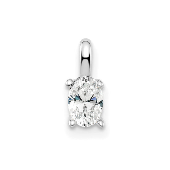 Diamond Oval Solitaire Pendants