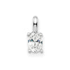 Diamond Oval Solitaire Pendants