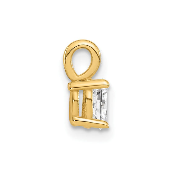 Diamond Oval Solitaire Pendants