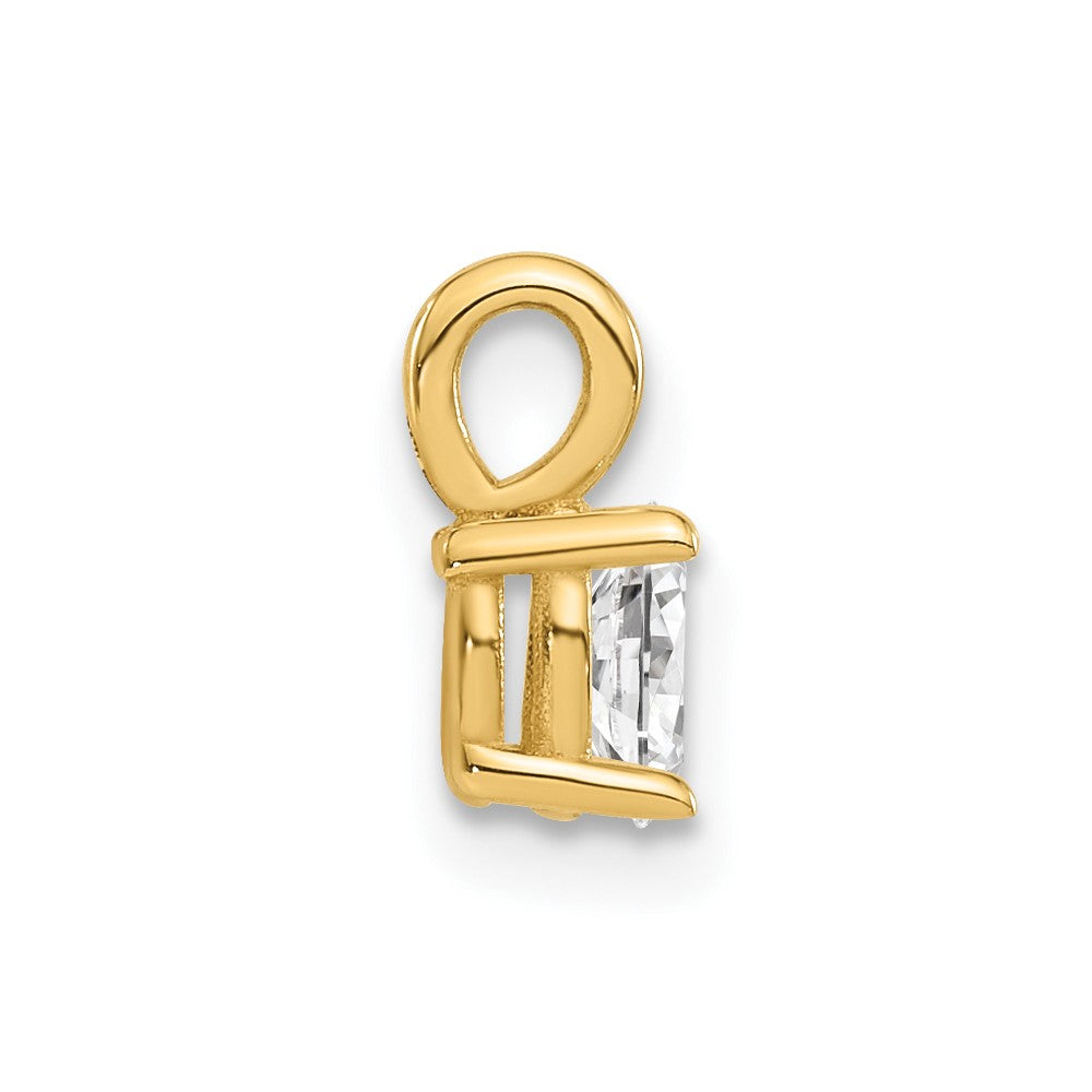 Diamond Oval Solitaire Pendants
