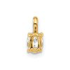 Diamond Oval Solitaire Pendants