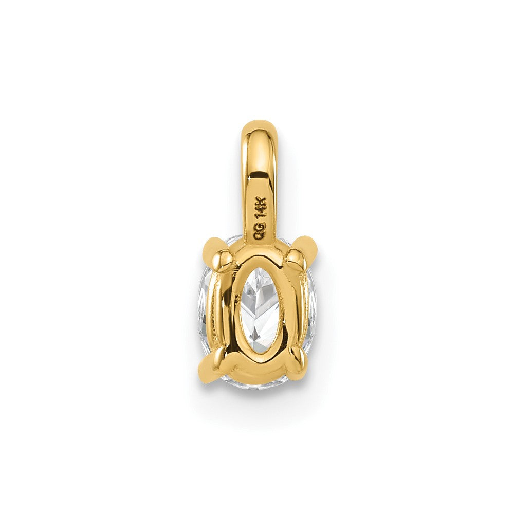 Diamond Oval Solitaire Pendants