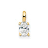 Diamond Oval Solitaire Pendants