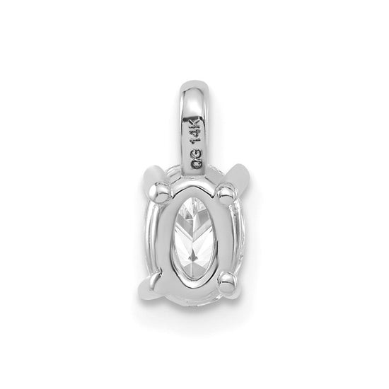 Diamond Oval Solitaire Pendants