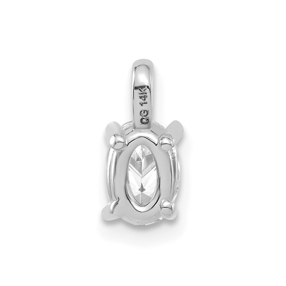 Diamond Oval Solitaire Pendants