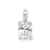Diamond Oval Solitaire Pendants