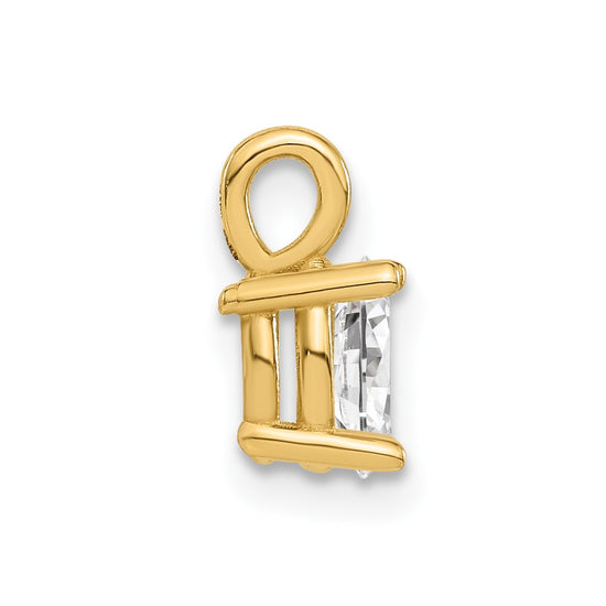 Diamond Oval Solitaire Pendants