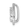14k White Gold 5/8 carat Lab Grown Diamond VS/SI+ G+ Complete Teardrop Halo Chain Slide Pendant