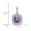 Cushion Gemstone & Diamond Halo Pendants