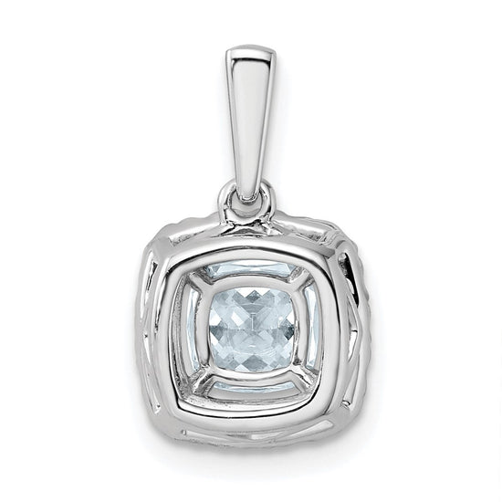 Cushion Gemstone & Diamond Halo Pendants