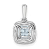 Cushion Gemstone & Diamond Halo Pendants