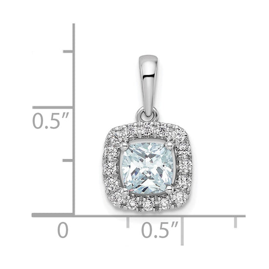 Cushion Gemstone & Diamond Halo Pendants