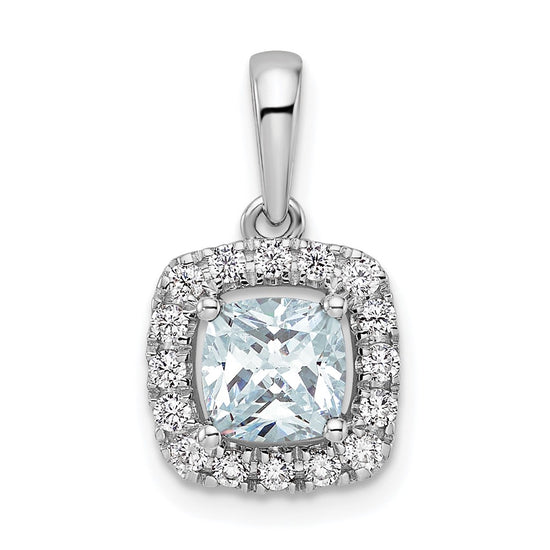 Cushion Gemstone & Diamond Halo Pendants