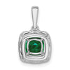 Cushion Gemstone & Diamond Halo Pendants
