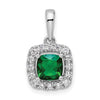 Cushion Gemstone & Diamond Halo Pendants