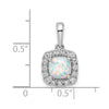 Cushion Gemstone & Diamond Halo Pendants