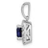 Cushion Gemstone & Diamond Halo Pendants