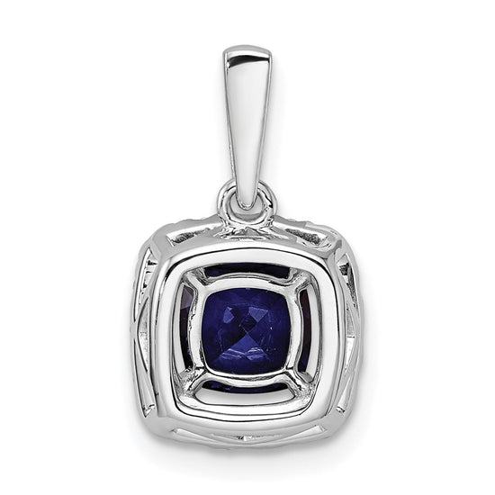 Cushion Gemstone & Diamond Halo Pendants