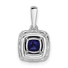 Cushion Gemstone & Diamond Halo Pendants