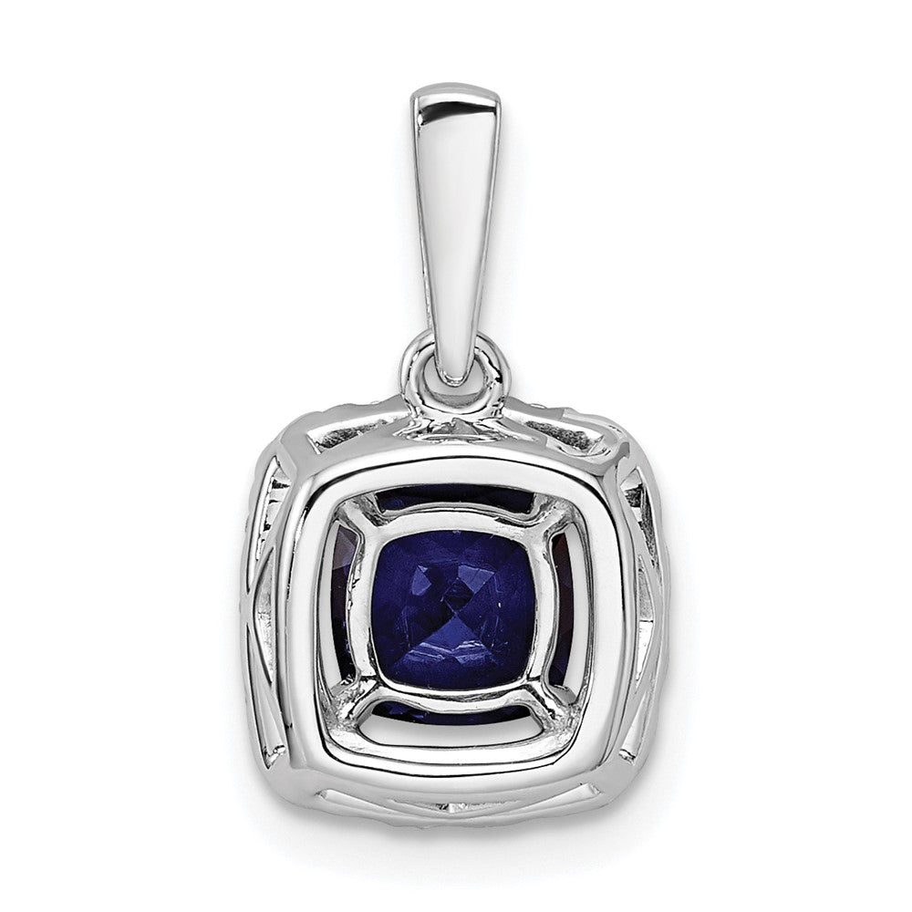 Cushion Gemstone & Diamond Halo Pendants