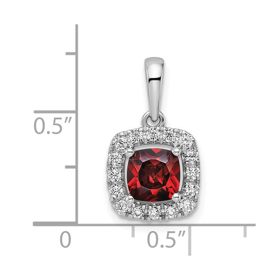 Cushion Gemstone & Diamond Halo Pendants