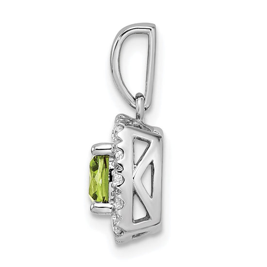 Cushion Gemstone & Diamond Halo Pendants