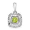 Cushion Gemstone & Diamond Halo Pendants