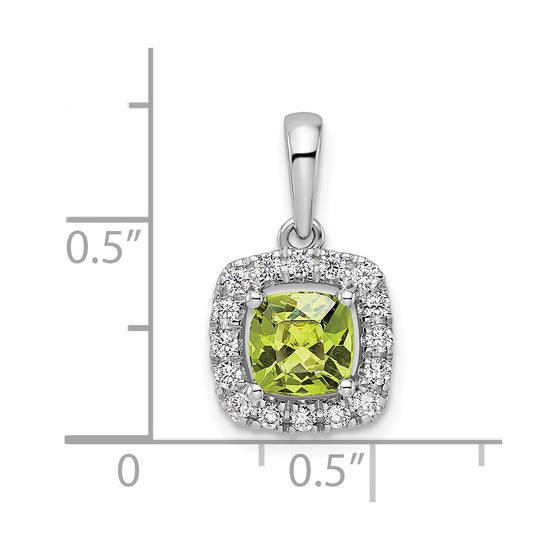 Cushion Gemstone & Diamond Halo Pendants