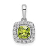 Cushion Gemstone & Diamond Halo Pendants