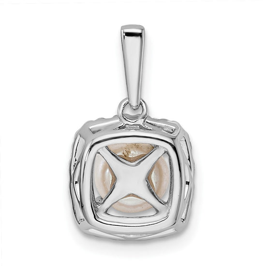Cushion Gemstone & Diamond Halo Pendants