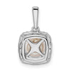 Cushion Gemstone & Diamond Halo Pendants