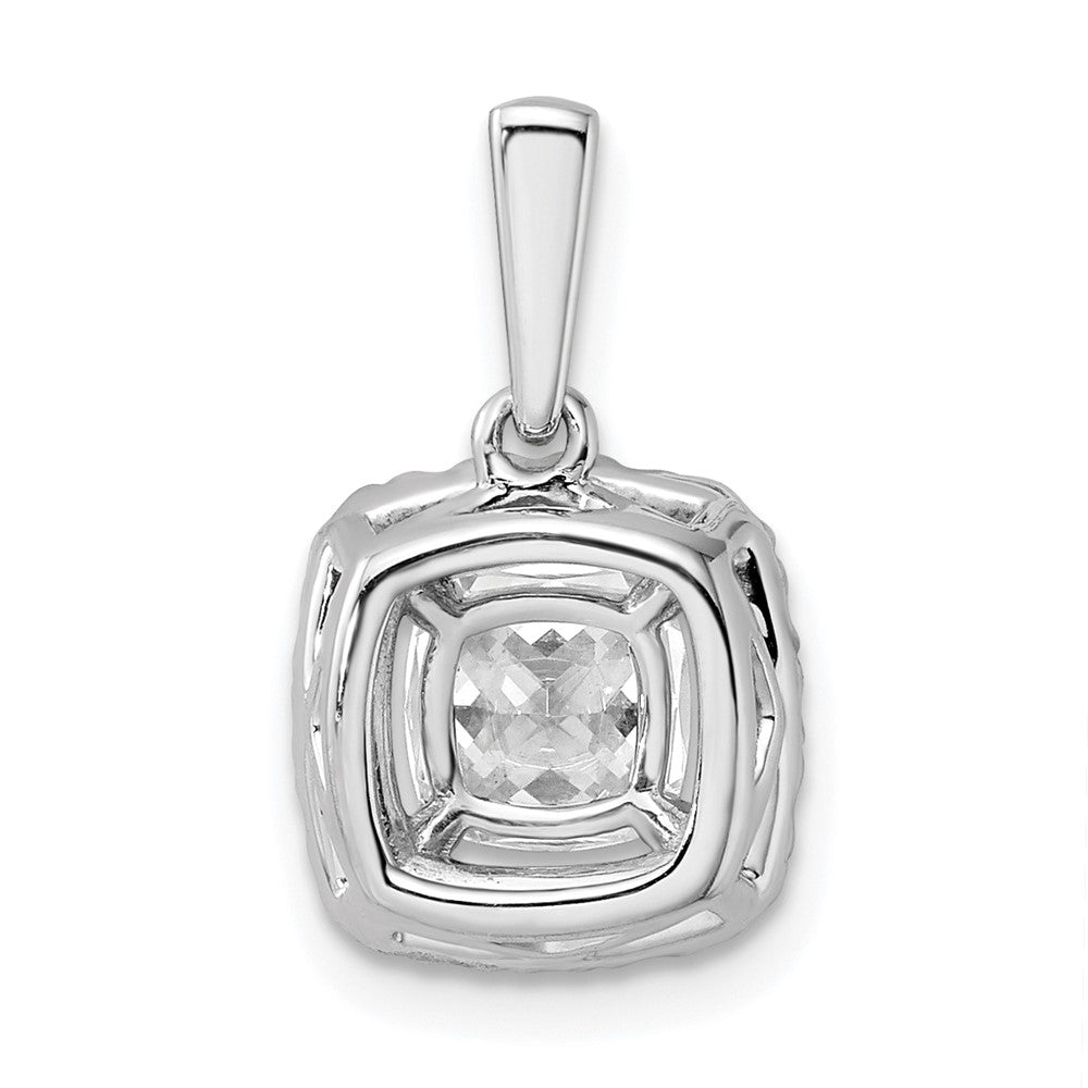 Cushion Gemstone & Diamond Halo Pendants