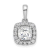 Cushion Gemstone & Diamond Halo Pendants