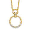 14k 1/4 carat Lab Grown Diamond VS/SI+ G+ Circle 18 inch Pendant Necklace