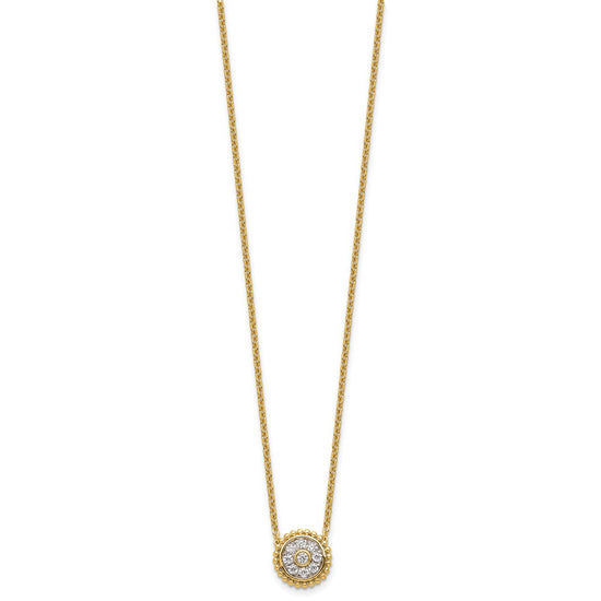 14k 1/3 carat Lab Grown Diamond VS/SI+ G+ Round 18 inch Necklace