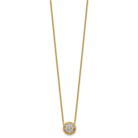 14k 1/3 carat Lab Grown Diamond VS/SI+ G+ Round 18 inch Necklace