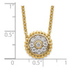 14k 1/3 carat Lab Grown Diamond VS/SI+ G+ Round 18 inch Necklace