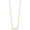 14k 1/4 carat Lab Grown Diamond VS/SI+ G+ Beaded Bar 18 inch Necklace