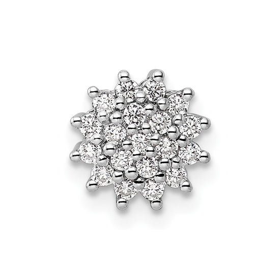 14k White Gold 1/4 carat Lab Grown Diamond VS/SI+ G+ Complete Chain Slide Pendant
