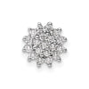 14k White Gold 1/4 carat Lab Grown Diamond VS/SI+ G+ Complete Chain Slide Pendant