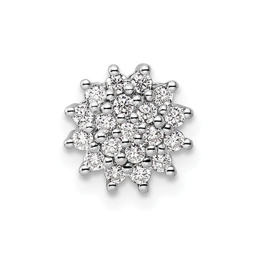 14k White Gold 1/4 carat Lab Grown Diamond VS/SI+ G+ Complete Chain Slide Pendant