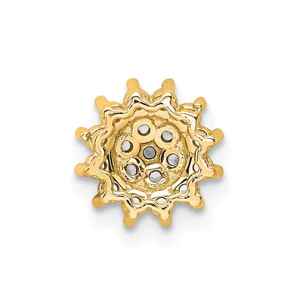 14k 1/4 carat Lab Grown Diamond VS/SI+ G+ Complete Chain Slide Pendant