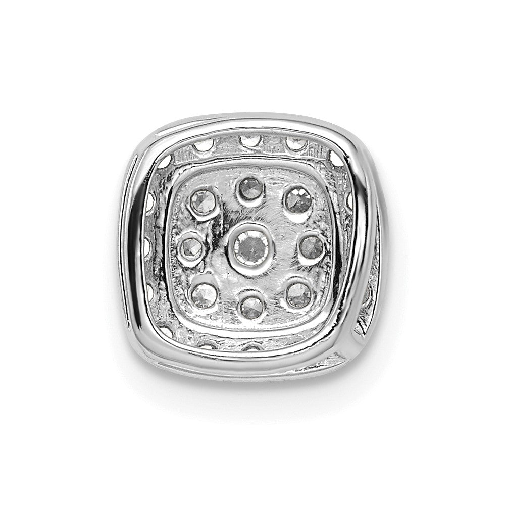 14k White Gold 3/8 carat Lab Grown Diamond VS/SI+ G+ Complete Chain Slide Pendant
