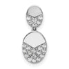 14k White Gold 1/5 carat Lab Grown Diamond VS/SI+ G+ Dangle Chain Slide Pendant