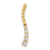 14k 1/5 carat Lab Grown Diamond VS/SI+ G+ Fashion Bar Chain Slide Pendant