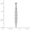 14k White Gold 1 carat Lab Grown Diamond VS/SI+ G+ Fashion Bar Pendant