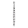 14k White Gold 1 carat Lab Grown Diamond VS/SI+ G+ Fashion Bar Pendant
