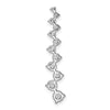 14k White Gold 1 carat Lab Grown Diamond VS/SI+ G+ Fashion Bar Chain Slide Pendant